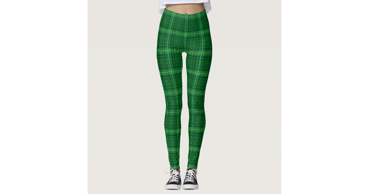 Irish Green Tartan Yoga Pants