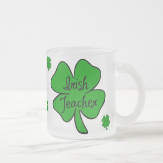 Irish Teacher Frosted Glass Coffee Mug