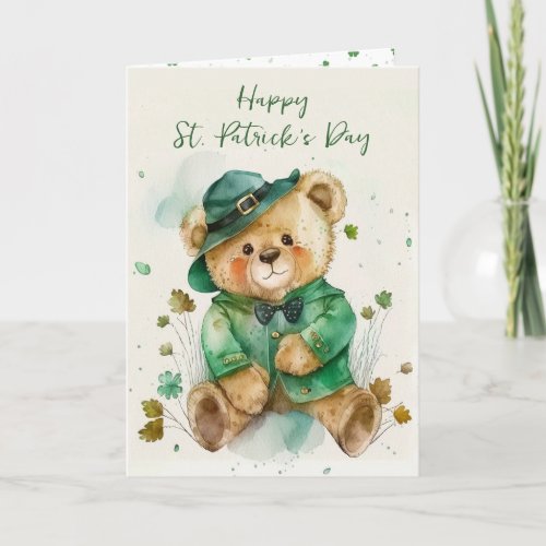 Irish Teddy Bear  Card