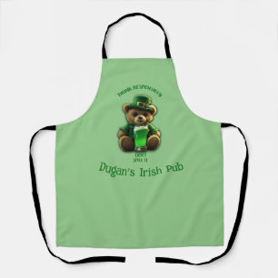 Irish Teddy Bear St Patrick's Day  Apron