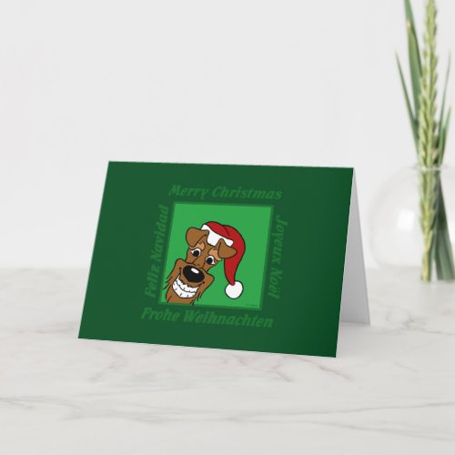 Irish Terrier Christmas Holiday Card