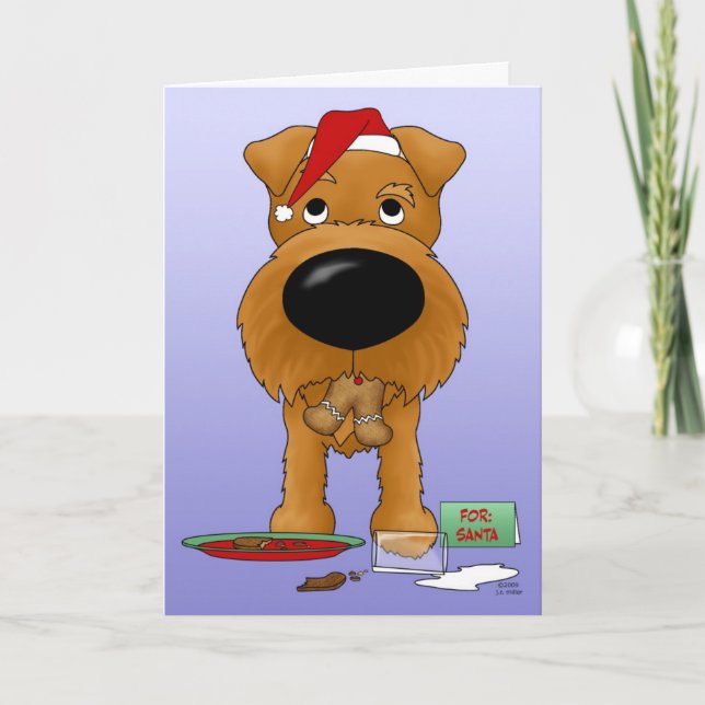 Irish Terrier Christmas Holiday Card (Front)