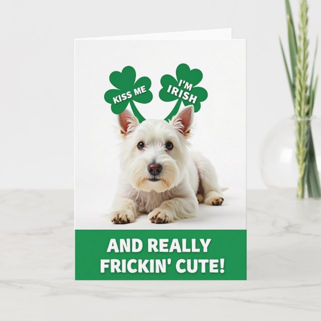 Irish Terrier Cute Dog Card (Front)
