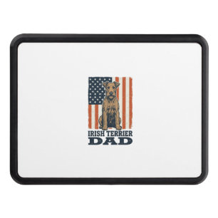 Irish Terrier Dad Patriotic Vintage Hitch Cover