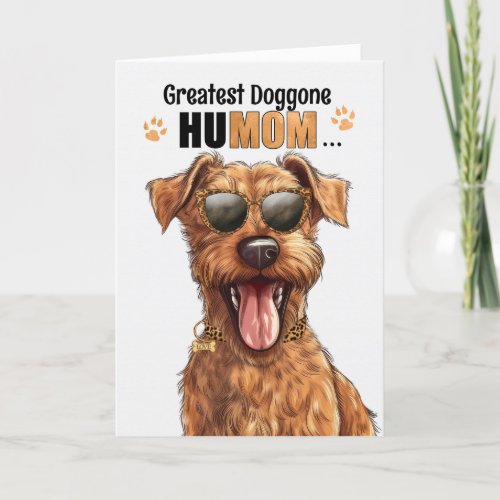 Irish Terrier Dog Best HuMOM Ever Mothers Day Holiday Card