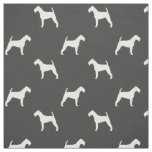 Irish Terrier Dog Breed Silhouettes Patterned Fabric