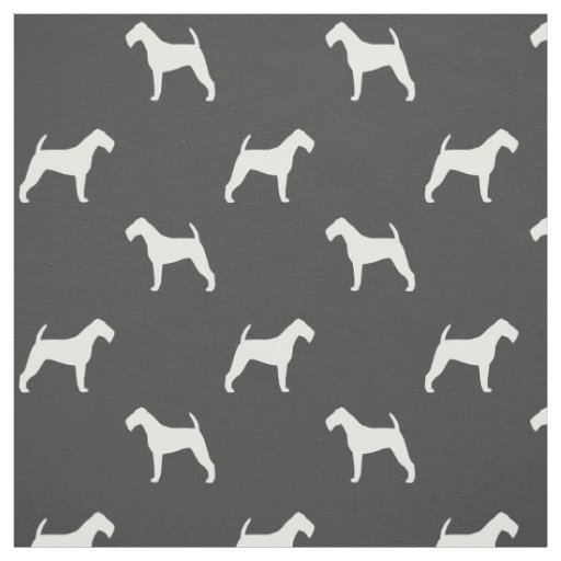 Irish Terrier Dog Breed Silhouettes Patterned Fabric