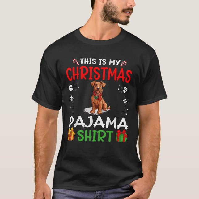Irish Terrier Dog Nightgown Pajama This is my Chri T-Shirt (Front)