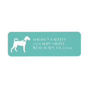 Irish Terrier Dog Puppy Label