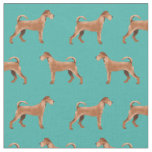 Irish terrier dogs turquoise fabric