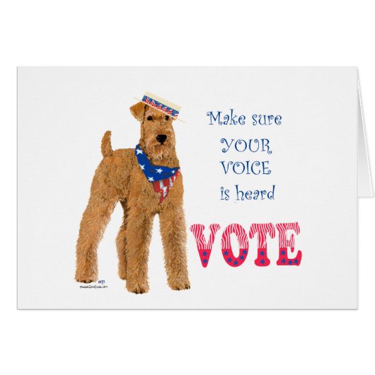 Irish Terrier Elections Cards (Front Horizontal)