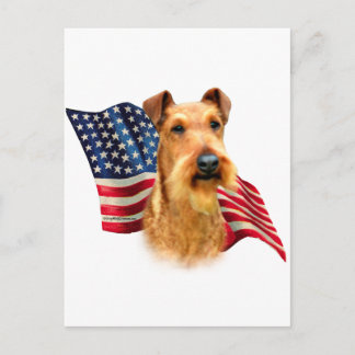 Irish Terrier Flag Postcard