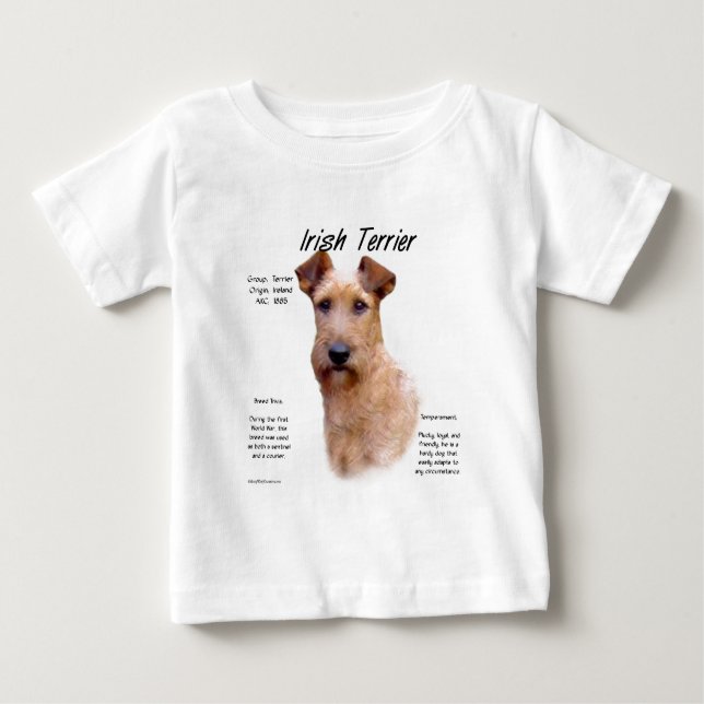 Irish Terrier History Design Baby T-Shirt (Front)