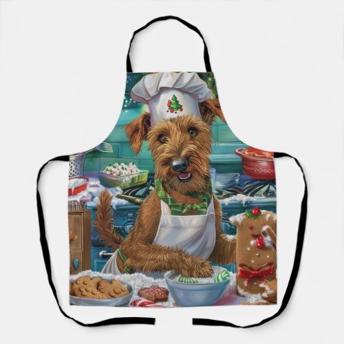 Irish Terrier Holiday Baking Festive Christmas Apron