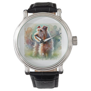 Irish Terrier in Watercolor 141024AREF117 - Waterc Watch