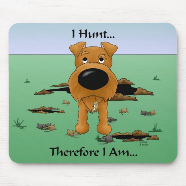 Irish Terrier (Irish Terriers) I Hunt... Mousepad (Front)