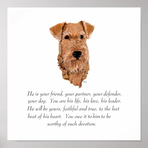Irish Terrier Keepsake _ Male Poster