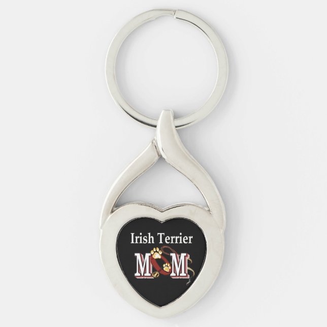 Irish Terrier Mom Gifts Keychain (Front)