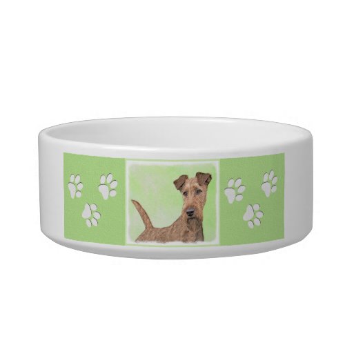 Irish Terrier Painting _ Cute Original Dog Art Bowl