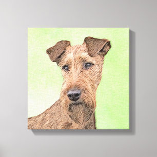 Irish Terrier Painting - Cute Original Dog Art Canvas Print