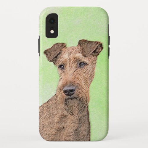 Irish Terrier Painting _ Cute Original Dog Art iPhone XR Case