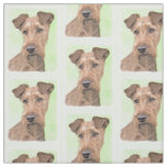 Irish Terrier Painting - Cute Original Dog Art Fabric