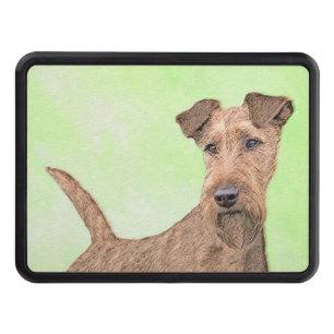 Irish Terrier Painting - Cute Original Dog Art Hitch Cover