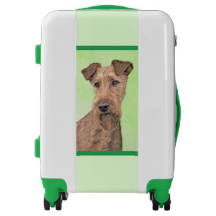 Irish Terrier Painting - Cute Original Dog Art Luggage
