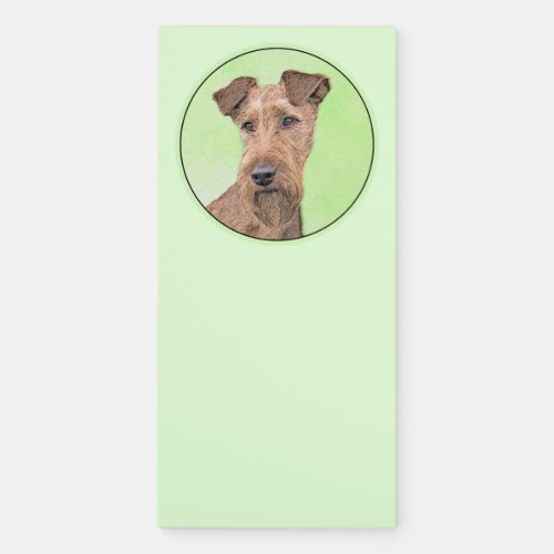 Irish Terrier Painting _ Cute Original Dog Art Magnetic Notepad