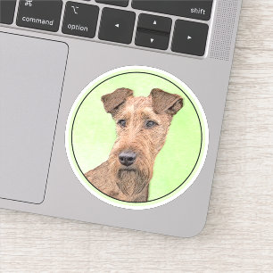 Irish Terrier Painting - Cute Original Dog Art Pa Sticker