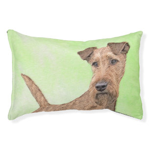 Irish Terrier Painting - Cute Original Dog Art Pet Bed
