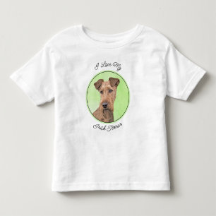 Irish Terrier Painting - Cute Original Dog Art Toddler T-shirt
