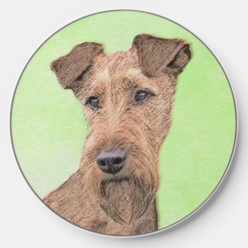 Irish Terrier Painting _ Cute Original Dog Art Wireless Charger