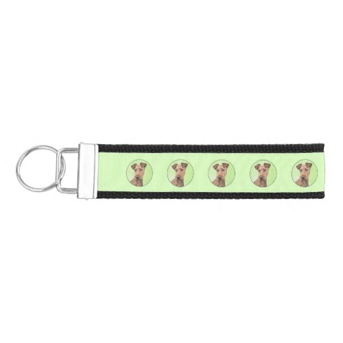 Irish Terrier Painting _ Cute Original Dog Art Wrist Keychain