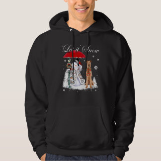 Irish Terrier Santa Dog Christmas Snowman Xmas Paj Hoodie