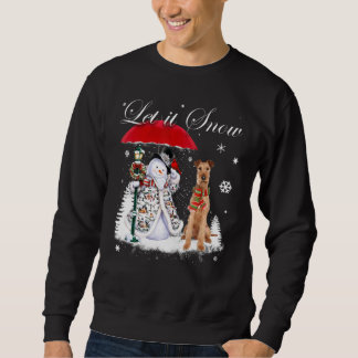 Irish Terrier Santa Dog Christmas Snowman Xmas Paj Sweatshirt