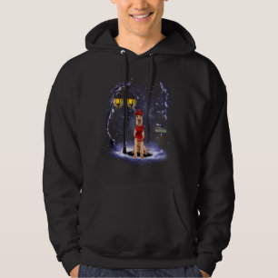 Irish Terrier Santa Snow Christmas Light Winter Pa Hoodie