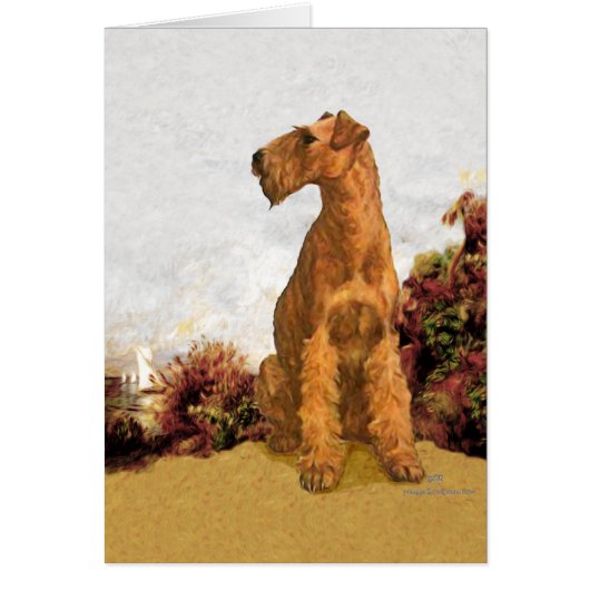 Irish Terrier Seaside Cards (Front)
