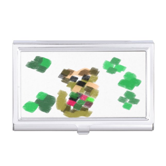  Irish terrier St Patrick's day fun Business Card Case (Front)