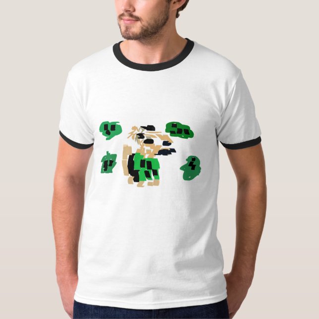 Irish Terrier wear green St Patrick T-Shirt (Front)