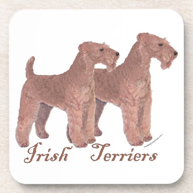 Irish Terriers Drink Coaster (Front)