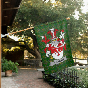  Irish Thacker Coat of Arms Family Crest Ireland House Flag