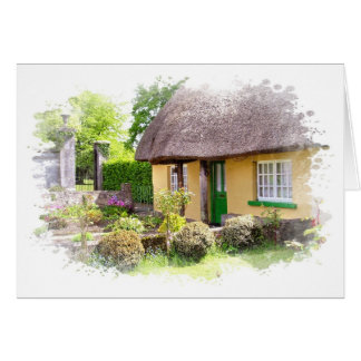 Irish Thatched Cottage Card