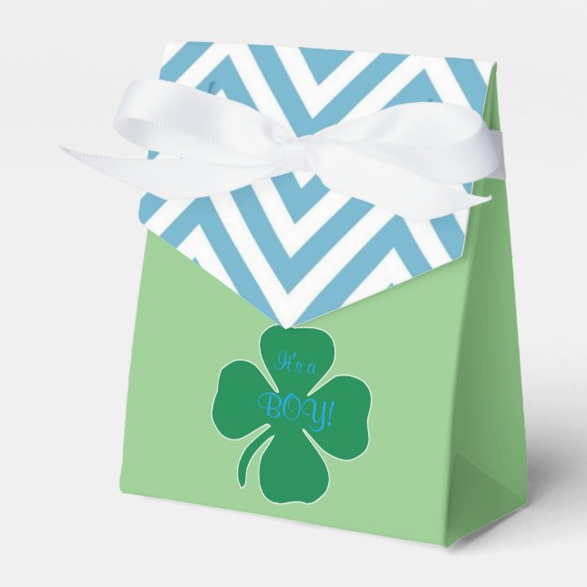 Irish themed baby shower Favor Box (Front Side)