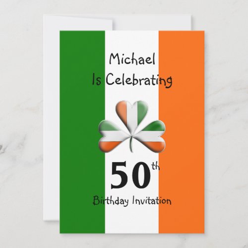 Irish Themed Celebration Party Invitations