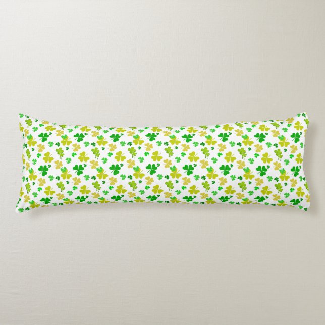 irish three leaves clover pattern body pillow (Front)