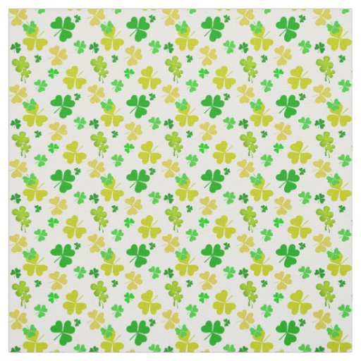 irish three leaves clover pattern fabric
