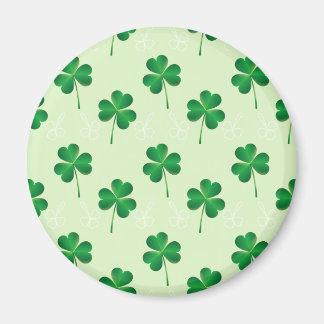 irish three leaves clover pattern magnet