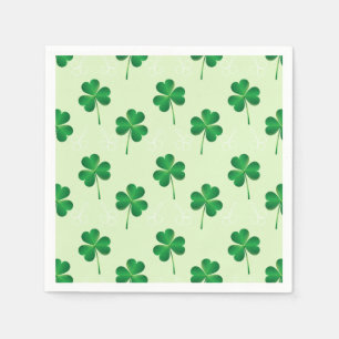 irish three leaves clover pattern napkins