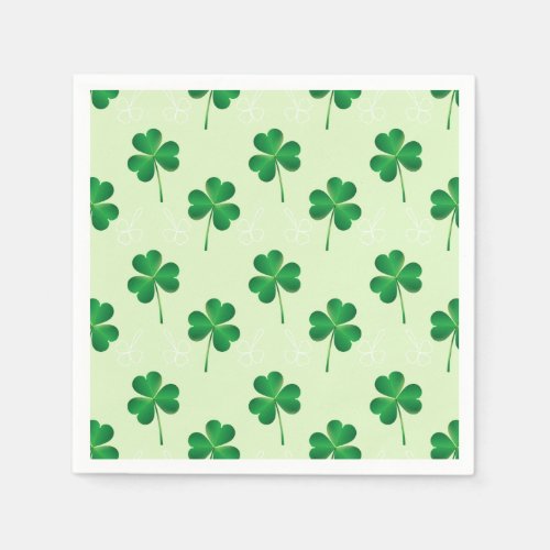 irish three leaves clover pattern napkins